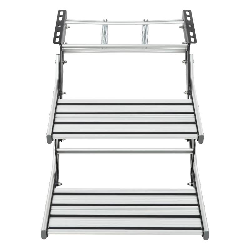 DCSYOG Wohnmobil-Stufen 2-stufig, Trittstufe Manuelle Einziehbare Wohnmobil-Treppe 200 kg Tragkraft Faltbar Aluminium Leiter Trittstufe, Wohnwagen Stufenbeschläge von DCSYOG