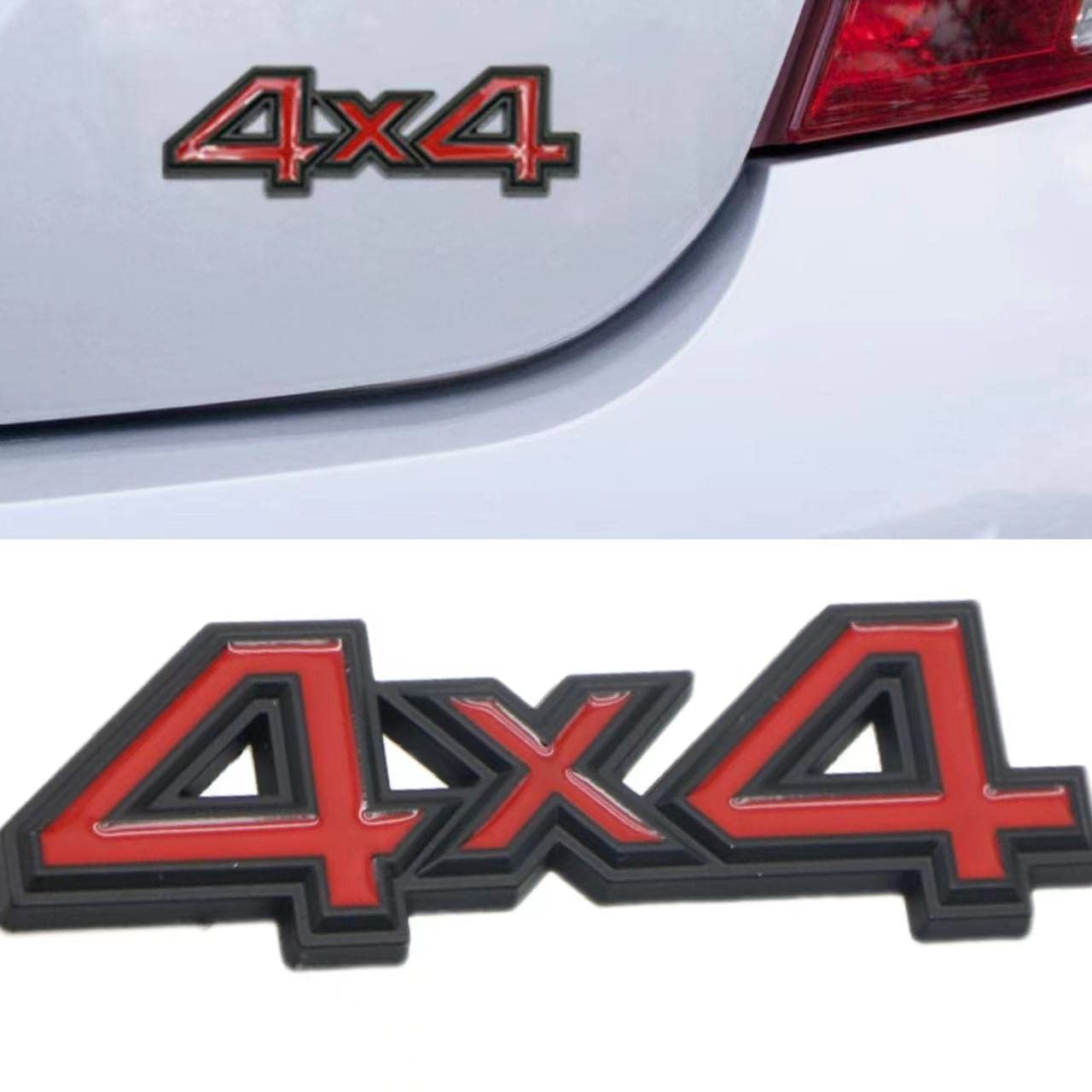 2 Stück Allradantrieb-Emblem mit Allradantrieb, 3D-Abzeichen, Namensschild, Buchstabe, Metallaufkleber, Heckklappen-Aufkleber, Auto-Seitenkotflügel, Heckklappen-Emblem, passend für universelle Autos, von DDDXF