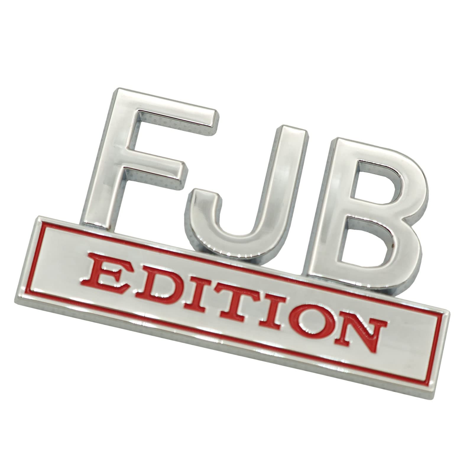 FJB Edition Emblem 3D Kotflügel Abzeichen Aufkleber Auto LKW Ersatz für Universal Fahrzeug Auto LKW SUV Chrom Schwarz (Chrom Rot) von DDDXF