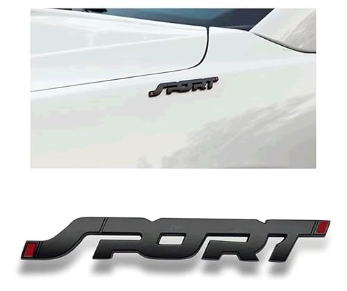 Metall-Auto-Sport-Aufkleber, 3D-Premium-Auto-Seitenkotflügel, Heckklappen-Emblem, Logo, Abziehbilder, kompatibel mit Ford Jeep BMW Dodge Ram Cadillac Chrysler Toyota Nissan Chevrolet (schwarz) von DDDXF