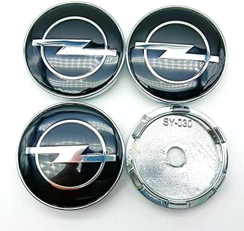 4 Stück Nabendeckel Radkappen,für Opel Astra H G J Insignia Mokka Zafira Corsa 60mm ABS Auto-Nabenkappen mit Logo, Autoteile Nabenmittenkappe von DDFFRBBC