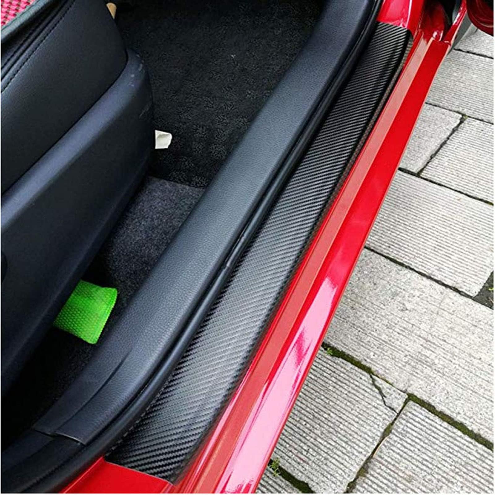 4 Stück Auto Kohlefaser Einstiegsleisten für Ho-nda Civic 10th 9th 8th 7th Gen 10 9 8 7 2006-2010, Autotürschwellenschutz Türschwelle Protector Car Kratzschutz Abdeckung Dekor Einstiegsleisten Zubehö von DDGFHGHK