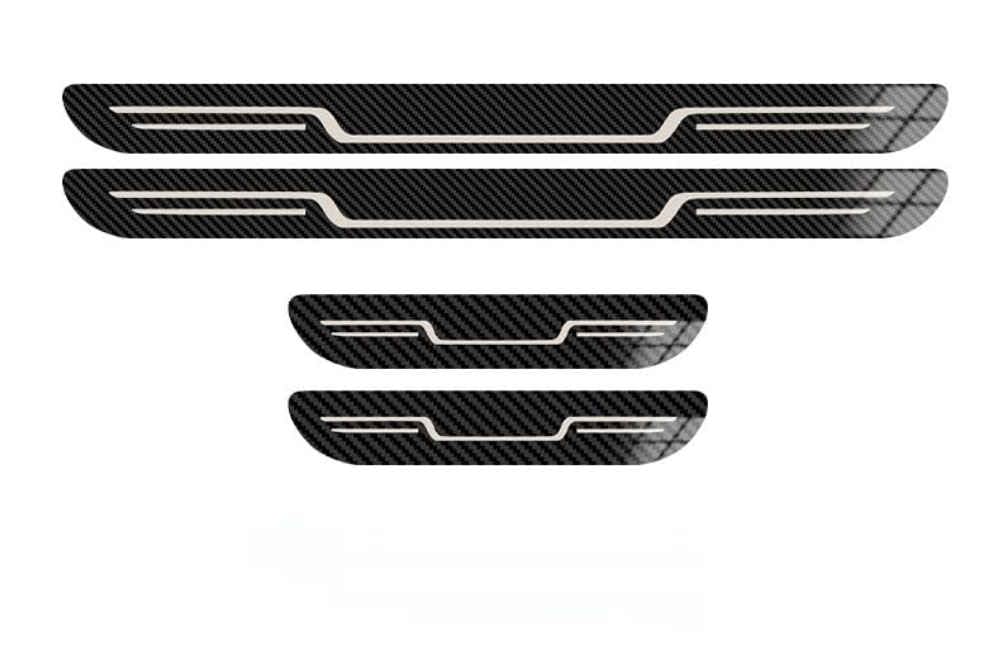 4Stück Auto Einstiegsleisten Schutzfolie für Seat Leon mk4 Cupra Formentor 2020-2023 2024, Edelstahl Türschwelle Scheuerschutz Welcome Pedal Strip Cover Auto Scuff Plate Türschwelle von DDGFHGHK