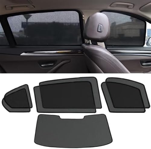 Auto-Sonnenschutz für BMW 5 Series Touring(E61) 2004 2005 2006 2007 2008 2009 2010, Sonnenschutz für Vordere und Hintere Seitenfenster, Lüftungsgitter-Sonnenschutz,6 Side+Rear von DEAVER