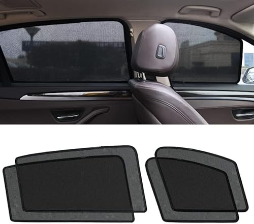 Auto-Sonnenschutz für MG ZS EV 2019-pr, Sonnenschutz für Vordere und Hintere Seitenfenster, Lüftungsgitter-Sonnenschutz,4 Rear-Window von DEAVER