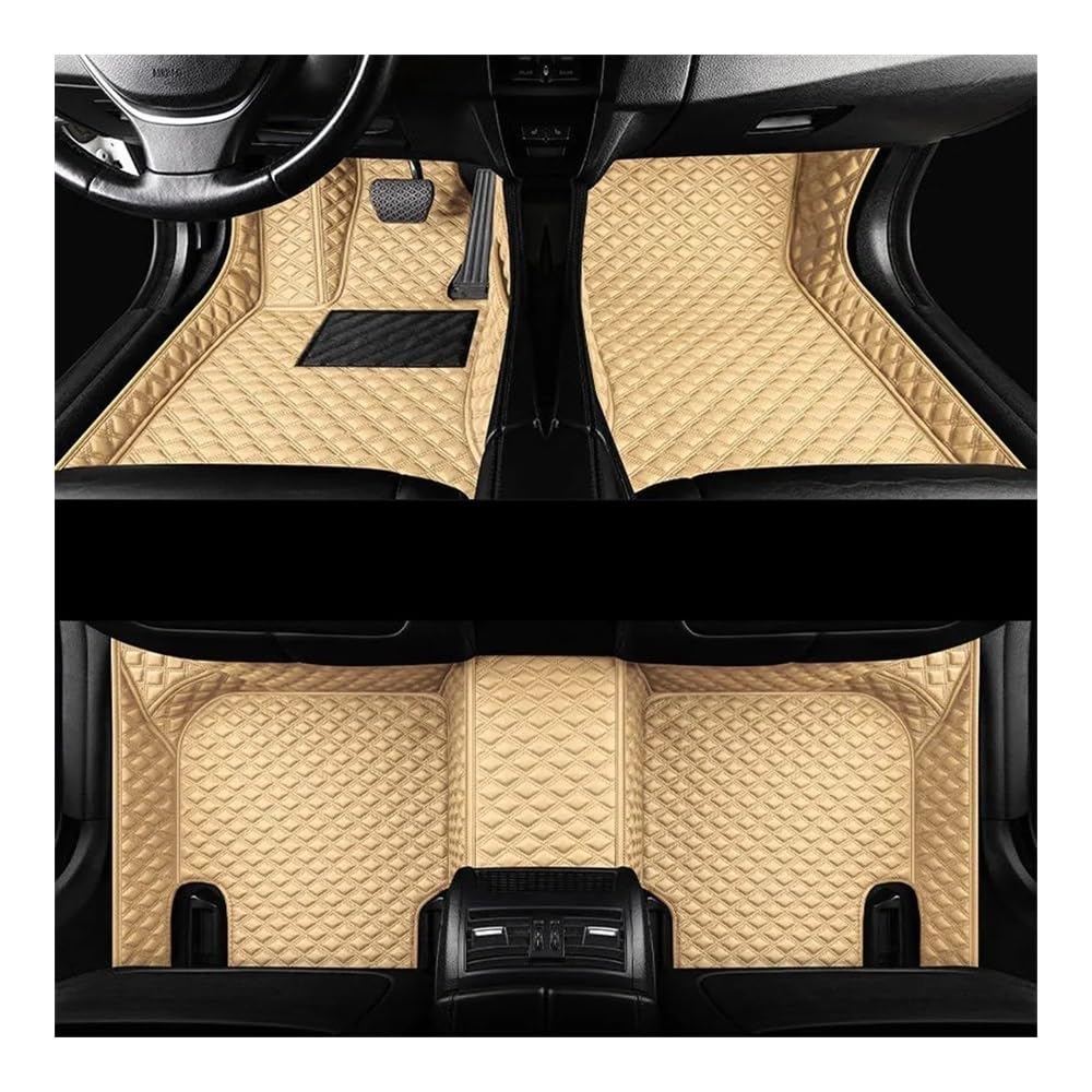 Automatten der Serie Auto-Fußmatten Auto-Fußmatten Benutzerdefinierte Auto-Fußpolster Auto-Teppichbezug Innenausstattung Für Peugeot für 408 2010 2011 2012 2013(Beige-01) von DEAVER