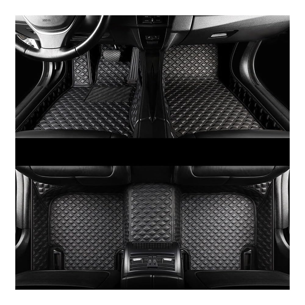 Automatten der Serie Auto-Fußmatten Auto-Fußmatten Benutzerdefinierte Auto-Fußpolster Auto-Teppichbezug Innenausstattung Für Peugeot für 408 2010 2011 2012 2013(Black) von DEAVER