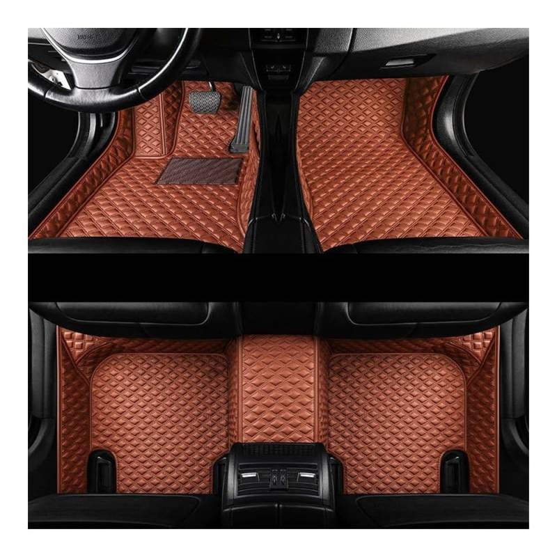 Automatten der Serie Auto-Fußmatten Auto-Fußmatten Benutzerdefinierte Auto-Fußpolster Auto-Teppichbezug Innenausstattung Für Peugeot für 408 2010 2011 2012 2013(Brown) von DEAVER