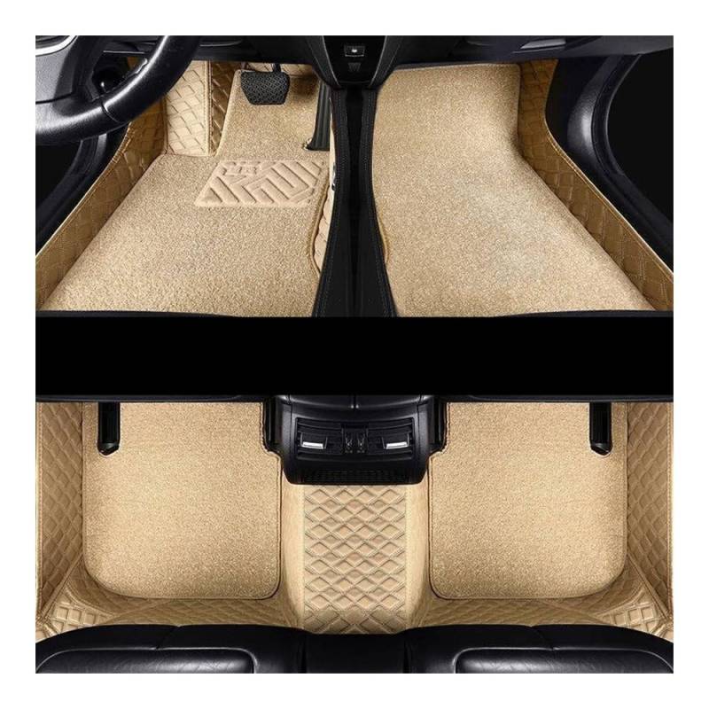 Automatten der Serie Auto-Fußmatten Für Mitsubishi Für ASX 2013 2014 2015 2016 2017 2018 2019 benutzerdefinierte Auto-Fußpolster Teppichbezug Innenraum(Beige) von DEAVER