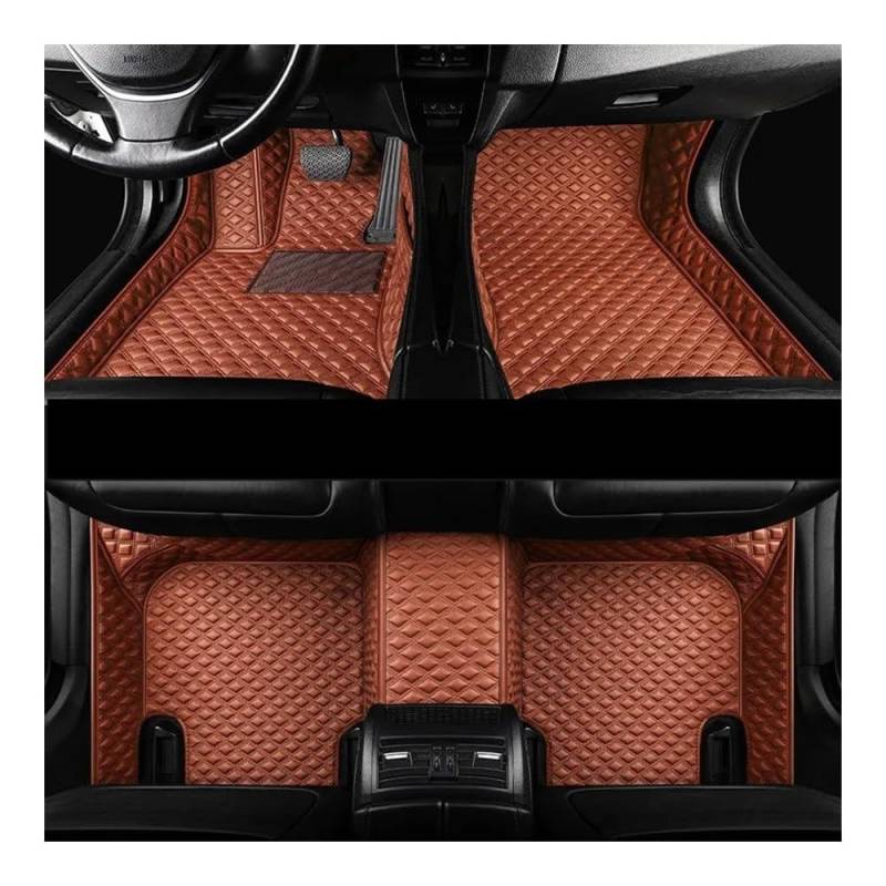 Automatten der Serie Auto-Fußmatten Für Mitsubishi Für ASX 2013 2014 2015 2016 2017 2018 2019 benutzerdefinierte Auto-Fußpolster Teppichbezug Innenraum(Brown) von DEAVER