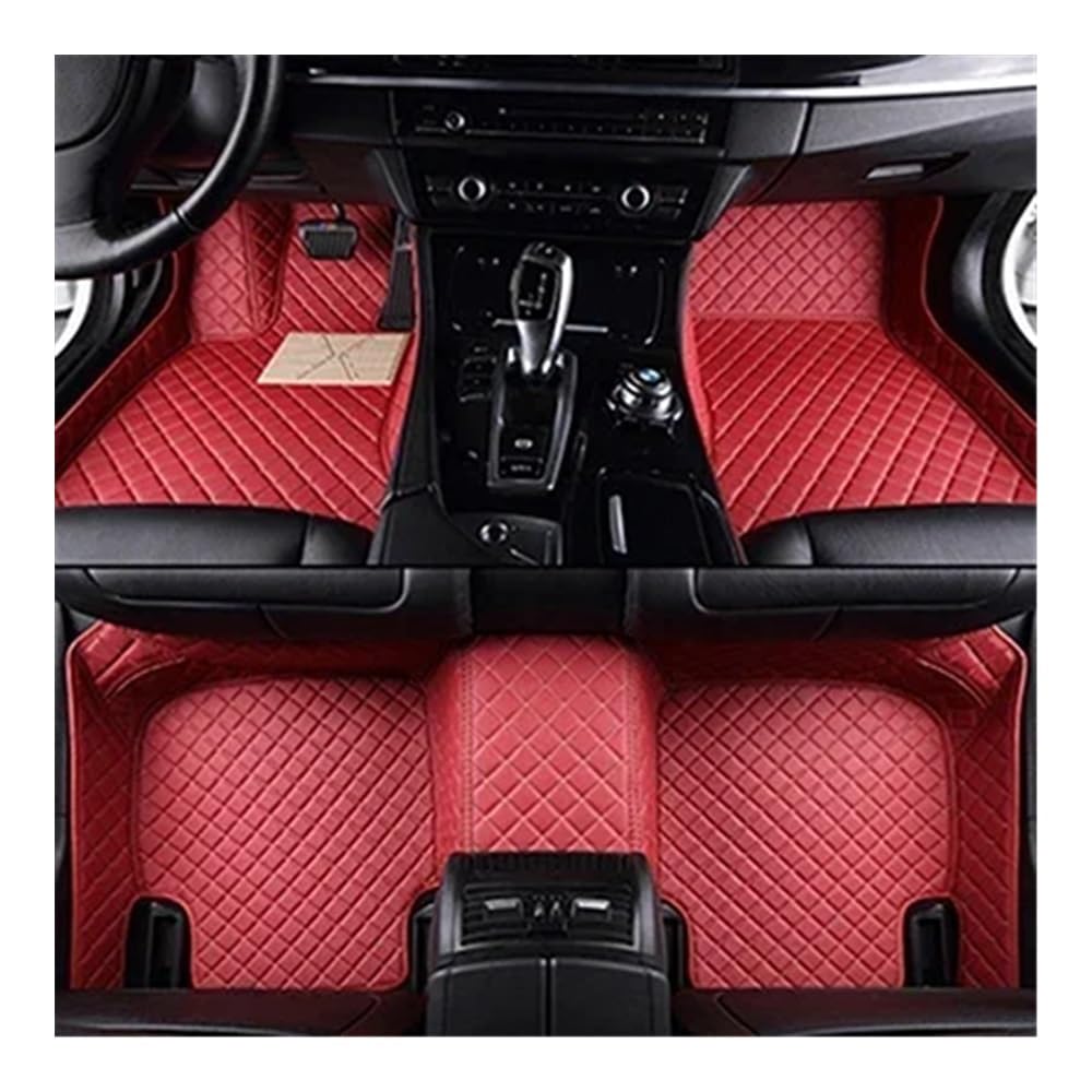 Automatten der Serie Auto-Fußmatten maßgefertigte Auto-Bodenmatte für F46 für 2er Gran Tourer 2014 2015 2016 2017 2019 Auto-Innendetails Teppich(Red) von DEAVER