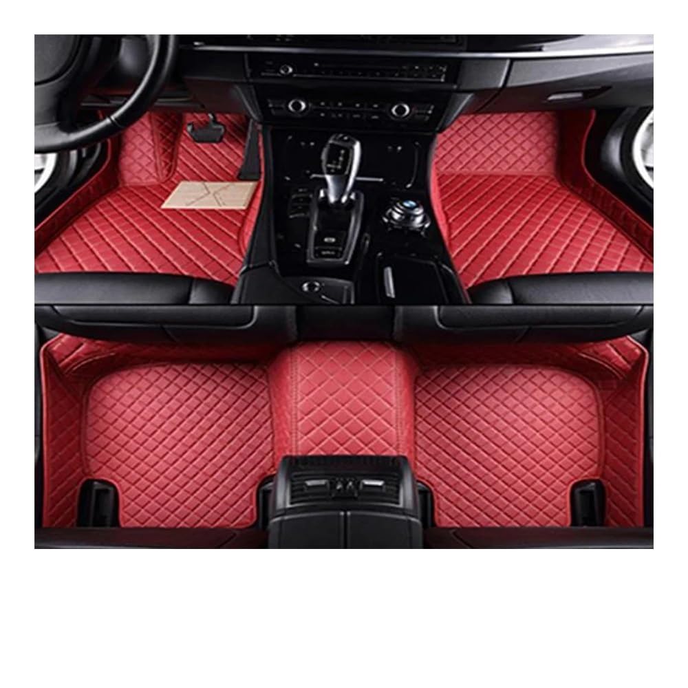 Automatten der Serie Auto-Fußmatten maßgefertigte Auto-Fußmatten Innendetails Autozubehör Teppich Für Peugeot 3008 2013 2014 2015 2016 2017 2018 2019(Red) von DEAVER