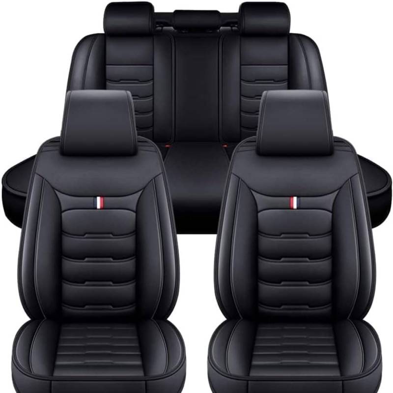 DEBAO Auto Sitzbezüge Set Autositzbezüge für Toyota Camry Gracia XV20 4.Generation 1997 1998 1999 2000 2001, Vorne Und Hinten Leder Auto-Schonbezüge Wasserdicht Sitzschoner Zubehör,Black von DEBAO