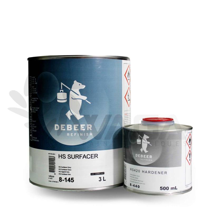 DEBEER Acryl-Grundierung grau 3 l + Katalysator 500 ml 8-145 von DEBEER