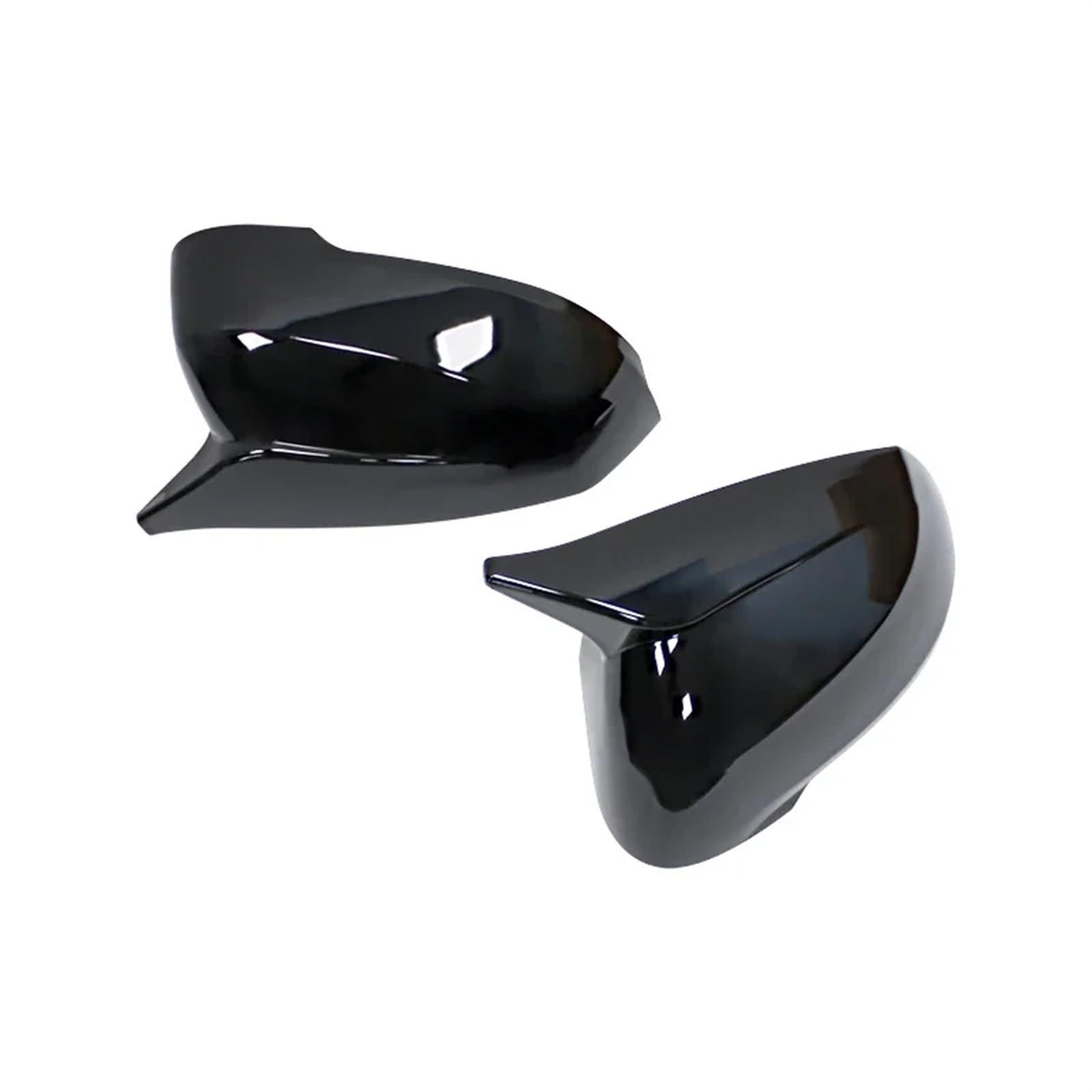 Rückspiegelkappen 2 Stück Horn-Rückspiegelkappen für B┐MW X1 U11 U12 2023 2024 Seitenflügel-Rückspiegelabdeckung Verkleidung Auto-Außenzubehör(Gloss Black) von DEBLAN