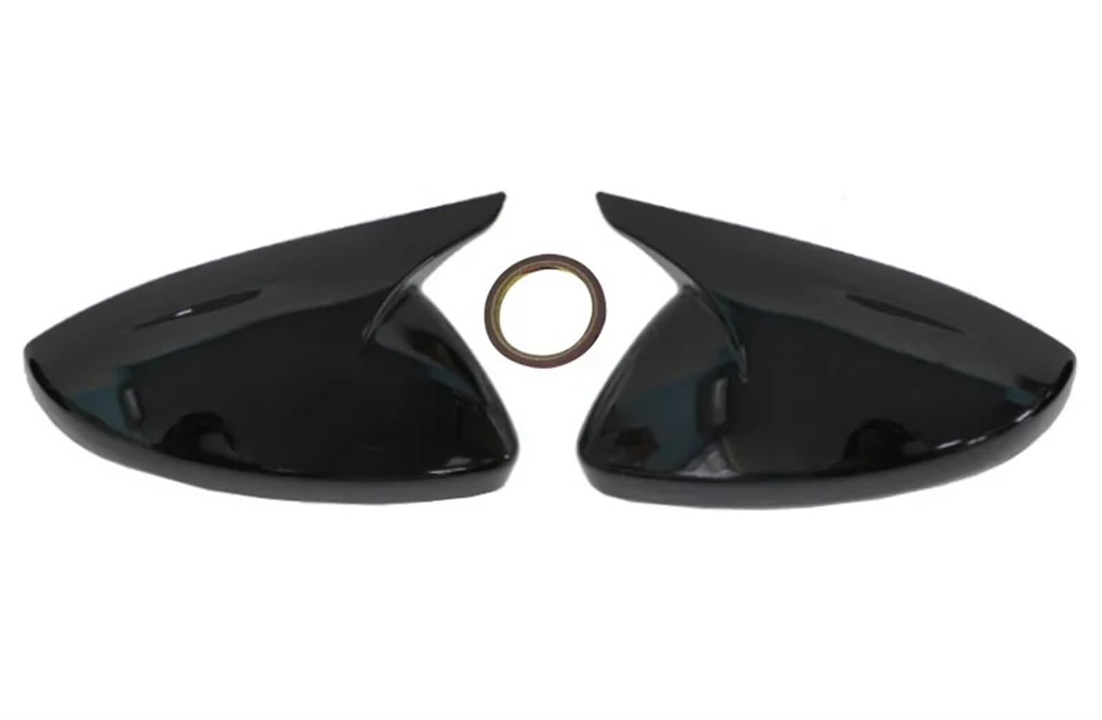 Rückspiegelkappen Seitenflügel-Rückspiegel-Abdeckkappe für Peugeot 208 2020-2023, für Peugeot 308 2014-2020, 508 2008, Carbon Fiber Black(Bright black) von DEBLAN