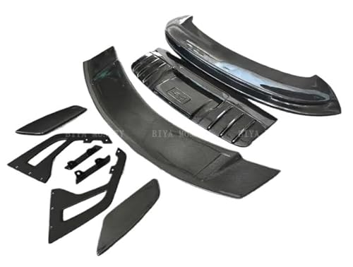 Auto Heckspoiler Flügel Für Carrera 911 992 2020 2021 2022 2023 GT3 Carbon Faser Auto Hinten Flügel Stamm Lip Spoiler Schwanz Tor Boot Klappen Abdeckung(XL125V Black) von DECFOIKN