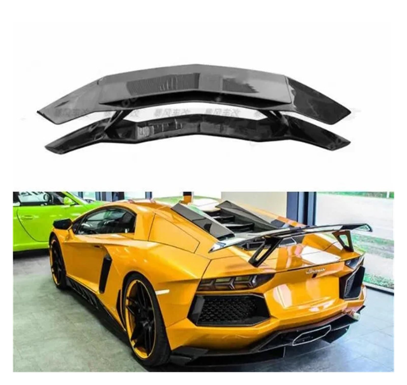 Auto Heckspoiler Flügel Für Lamborghini Aventador LP700 LP720 LP750 2011-2019 Carbon Faser Auto Hinten Flügel Stamm Lip Spoiler von DECFOIKN