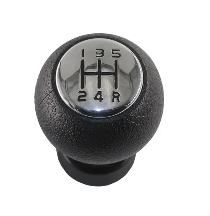 Auto-Schaltknauf Für Suzuki Swift 2005-2010 SX4 2005-2013 5 Gang Auto Schaltknauf Kopf Stick Shift Kunststoff T Modell Auto Zubehör(Chrome black) von DECFOIKN