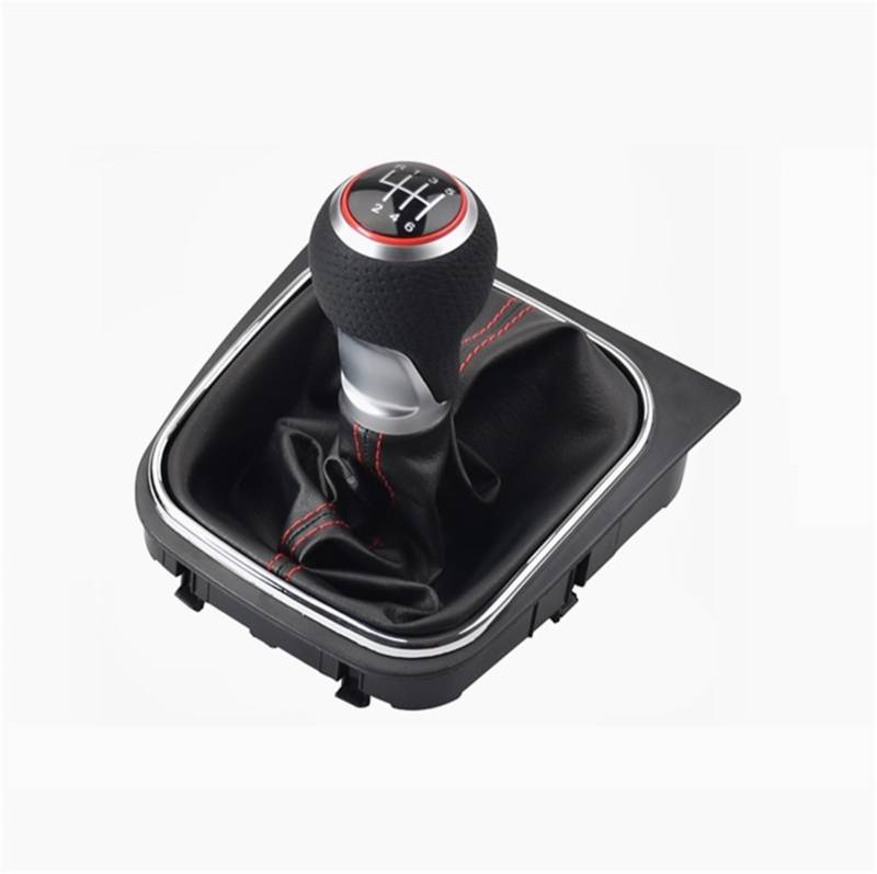 Auto-Schaltknauf Kompatibel Mit VW Für Golf 5 MK5 Für Rabbit Jetta 2004 2005 2006 2007 2008 2009 Für Golf 6 Jetta MK6 2010–2014 5 6-Gang-Schaltknauf(6 Speed-Red) von DECFOIKN