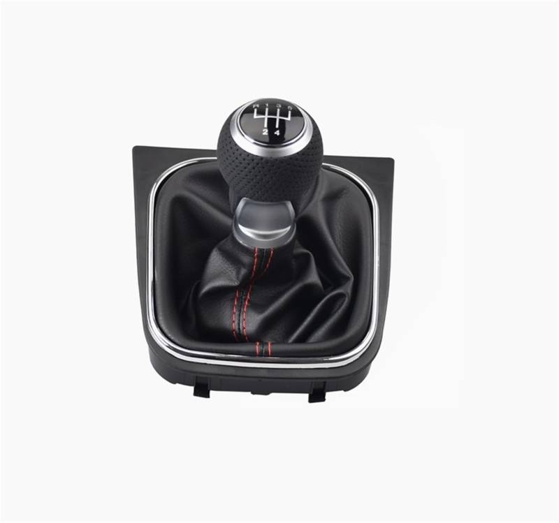 Auto-Schaltknauf Kompatibel Mit VW Für Golf 5 MK5 Rabbit Jetta 2004 2005 2006 2007 2008 2009 Für Golf 6 Jetta MK6 2010–2014 5 6-Gang-Schaltknauf(5 Speed-Silver) von DECFOIKN