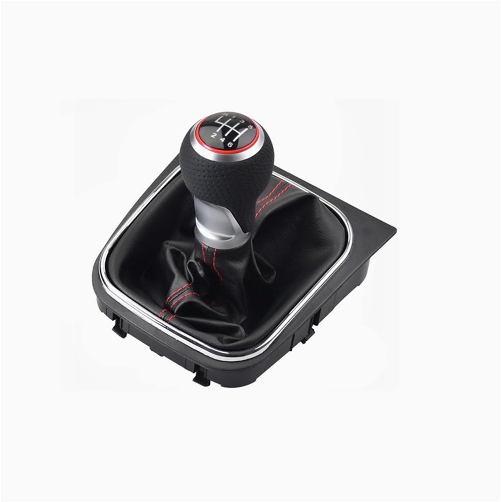 Auto-Schaltknauf Kompatibel Mit VW Für Golf 5 MK5 Rabbit Jetta 2004 2005 2006 2007 2008 2009 Für Golf 6 Jetta MK6 2010–2014 5 6-Gang-Schaltknauf(6 Speed-Red) von DECFOIKN