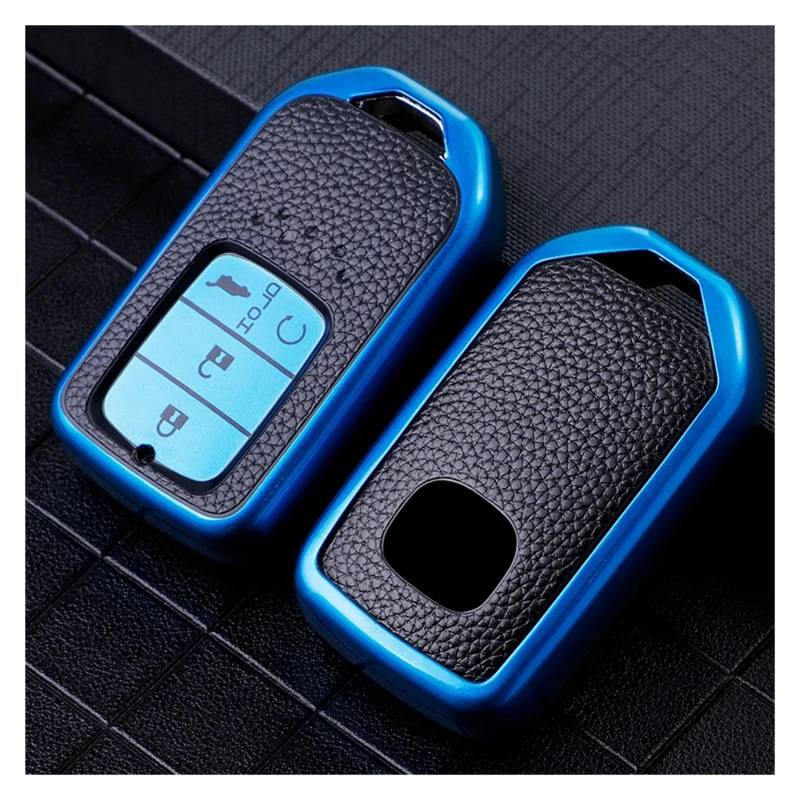 Auto Schlüsselgehäuse Für CRV Accord Civic Vezel XRV URV HRV Pilot Schlüssel Schutz Halter Shell TPU Auto Smart Key Cover Fall Fob(Blue) von DECFOIKN