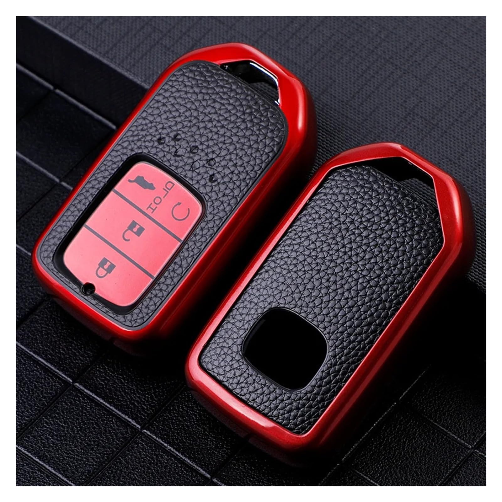 Auto Schlüsselgehäuse Für CRV Accord Civic Vezel XRV URV HRV Pilot Schlüssel Schutz Halter Shell TPU Auto Smart Key Cover Fall Fob(Red) von DECFOIKN