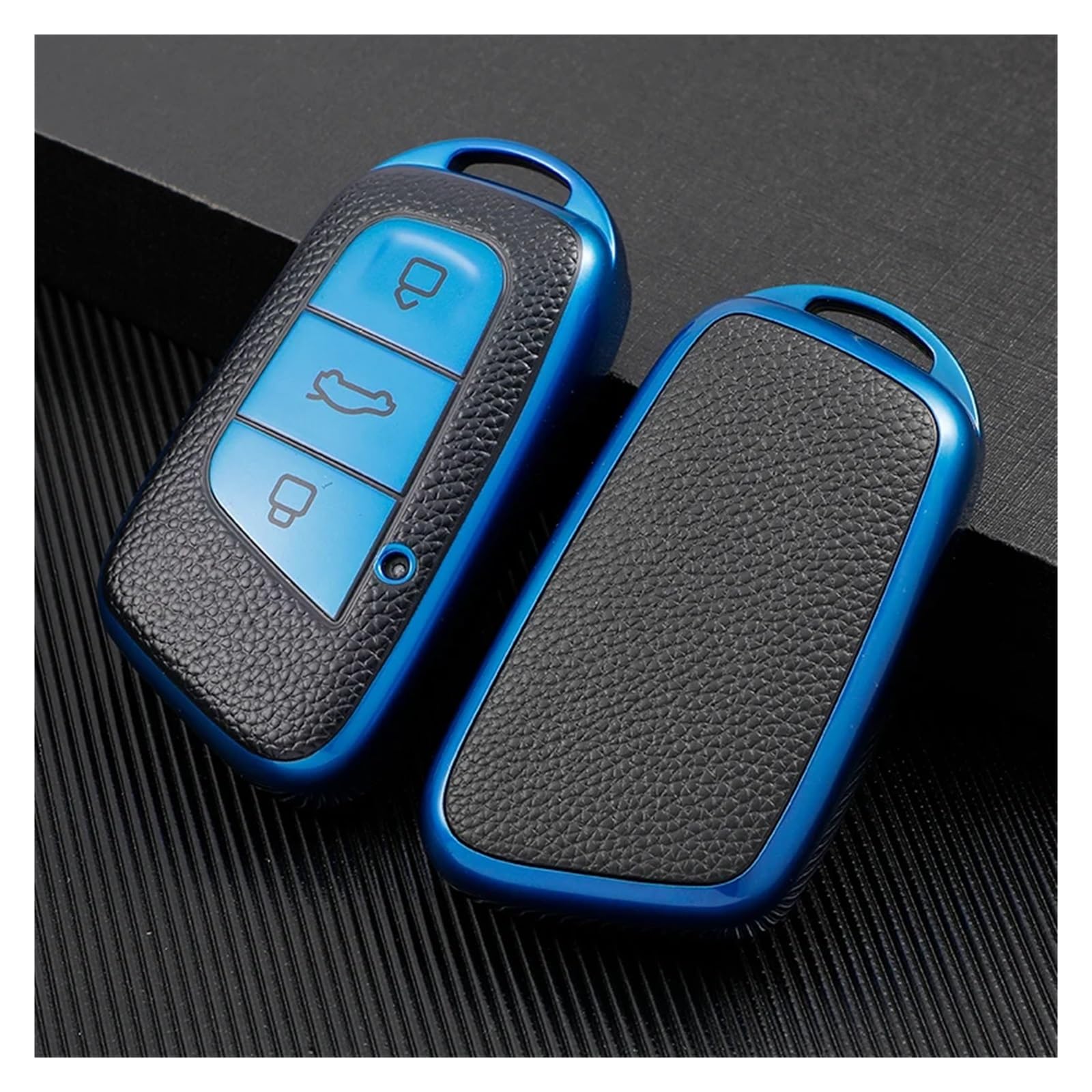 Auto Schlüsselgehäuse Für Chery ANT EQ1 2019 Schlüssel Schutz Zubehör TPU Auto Remote Key Case Schutzhülle Tasche Shell Schlüsselbund(Blue case) von DECFOIKN