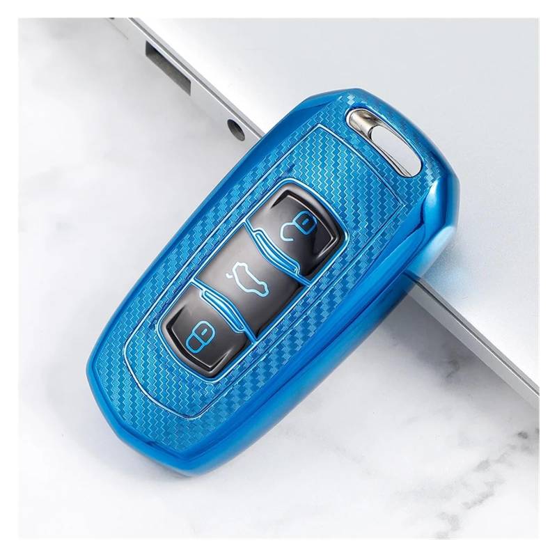 Auto Schlüsselgehäuse Für Geely Atlas Boyue NL3 EX7 Emgrand X7 Borui SUV GT GC9 Schutz Auto Fernbedienung Schlüssel Fall Abdeckung Tasche Shell Fob Schlüsselbund(Blue case) von DECFOIKN