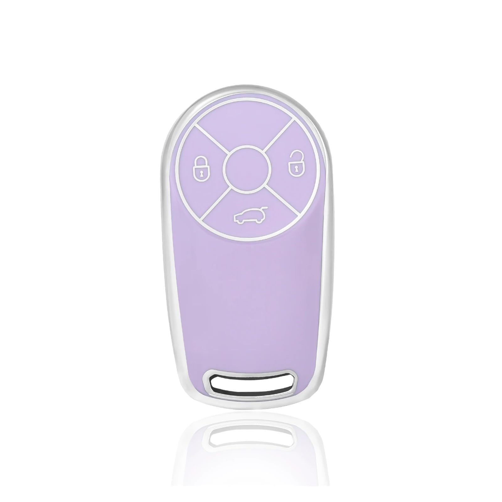 Auto Schlüsselgehäuse Für Great Wall GWM ORA R1 R2 Good CAT Autoschlüsselhülle Cover Fob Key Shell Tasche Schutz Weiches TPU Autoschlüsselschutz Zubehör(Purple Silver) von DECFOIKN