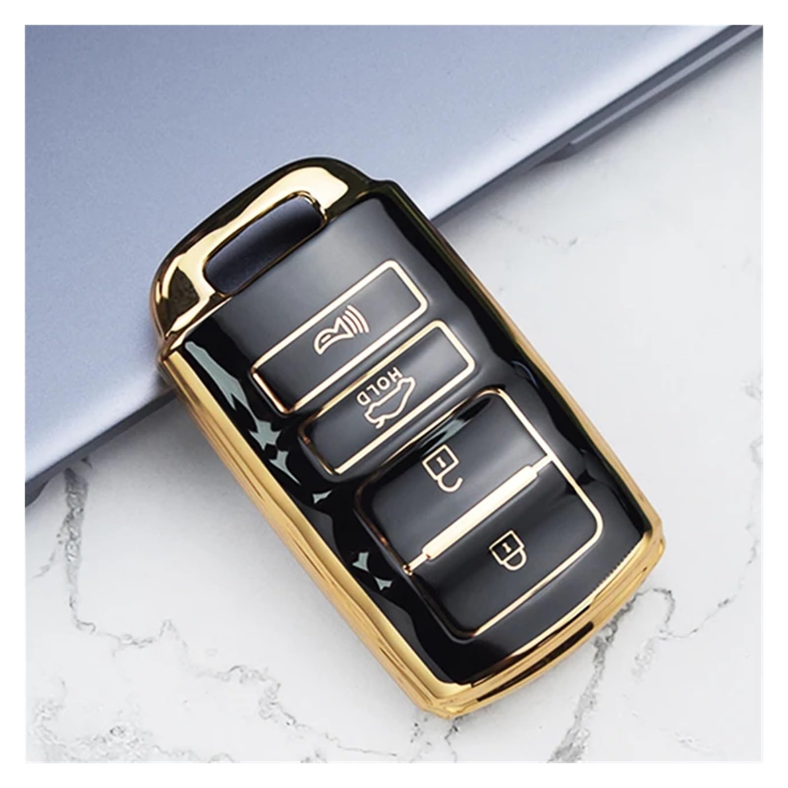 Auto Schlüsselgehäuse Für KIA Cadenza K9 K7 K-04 Sorento K900 4 Tasten Weiche TPU Auto Schlüssel Fall Abdeckung Shell Fob Halter Schlüsselbund Schutz Zubehör(Black Key case) von DECFOIKN