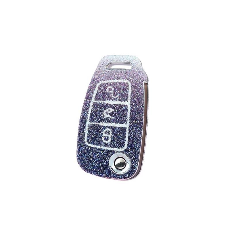 Auto Schlüsselgehäuse Für Q2 Q3 Q5 Q7 Q8 SQ5 A1 A3 8P A4 A5 A6 C7 A7 S3 S7 S8 R8 TT RS3 RS6 ABS Rhinesto Auto Schlüssel Fall Abdeckung Shell Fob Zubehör(Audi-C10-Black) von DECFOIKN