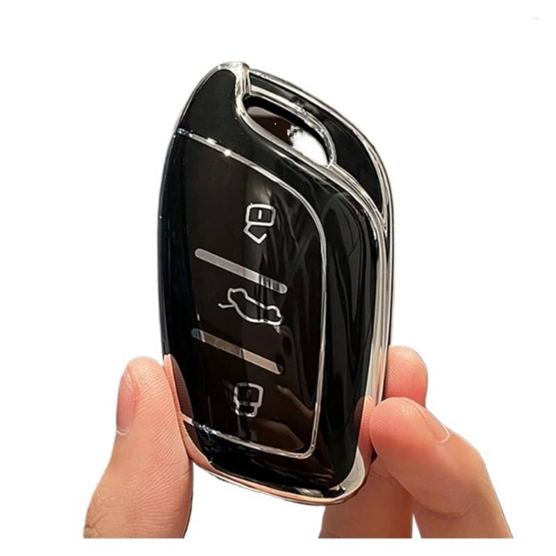 Auto Schlüsselgehäuse Für Roewe RX5 I6 I5 RX3 RX8 ERX5 MG ZS EV MG6 EZS HS EHS 2019 2020 Weiche TPU Auto Fernbedienung Schlüssel Fall Abdeckung Halter Shell Zubehör(Black Key case) von DECFOIKN