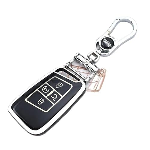 Auto Schlüsselgehäuse Für Skoda Superb A7 Auto Fernbedienung Schlüssel Fall Abdeckung Halter Zubehör 5 Tasten TPU Shell Fob Für VW Für Magotan Für Passat B8(Black Set(SL)) von DECFOIKN