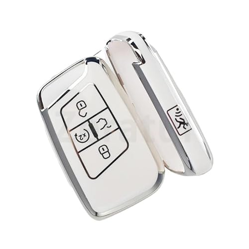 Auto Schlüsselgehäuse Für Skoda Superb A7 Auto Fernbedienung Schlüssel Fall Abdeckung Halter Zubehör 5 Tasten TPU Shell Fob Für VW Für Magotan Für Passat B8(White Cover(SL)) von DECFOIKN