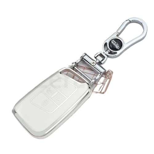 Auto Schlüsselgehäuse Für Skoda Superb A7 Auto Fernbedienung Schlüssel Fall Abdeckung Halter Zubehör 5 Tasten TPU Shell Fob Für VW Für Magotan Für Passat B8(White Set(SL)) von DECFOIKN