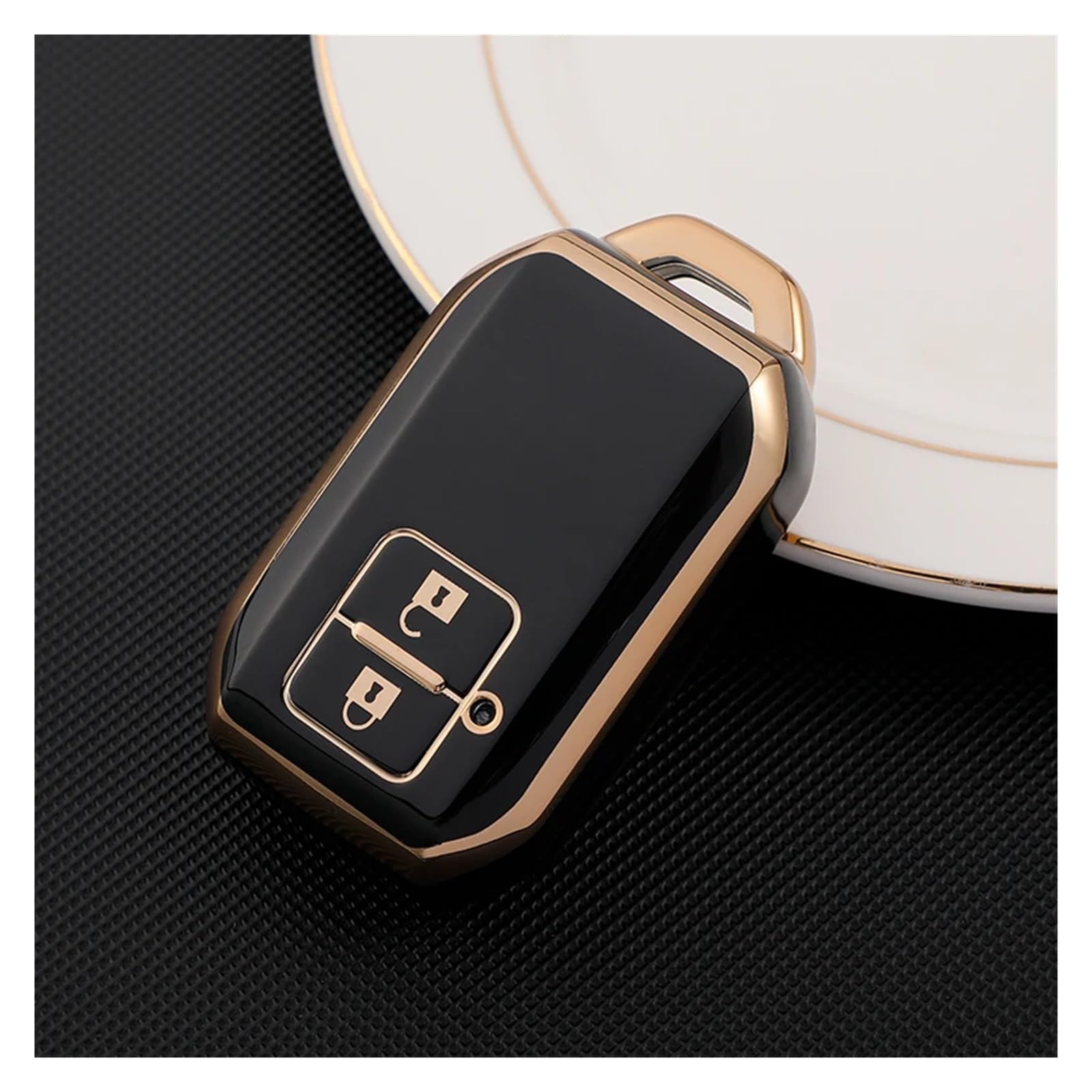 Auto Schlüsselgehäuse Für Suzuki Swift Wagon R Keyless Shell Schutz Schlüssel Kette Zubehör 2 3 4 Taste TPU Auto Schlüssel Fernbedienung Fall Abdeckung(Black2) von DECFOIKN