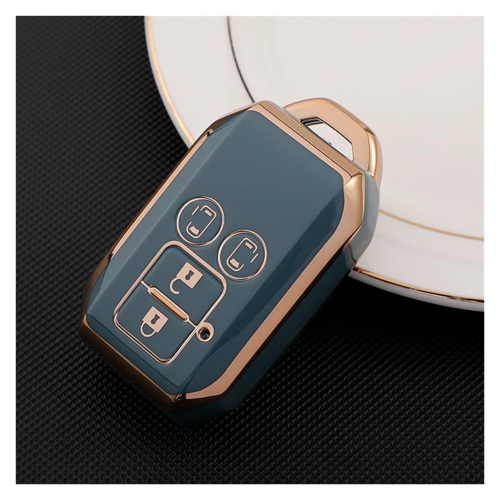 Auto Schlüsselgehäuse Für Suzuki Swift Wagon R Keyless Shell Schutz Schlüssel Kette Zubehör 2 3 4 Taste TPU Auto Schlüssel Fernbedienung Fall Abdeckung(Grey4) von DECFOIKN