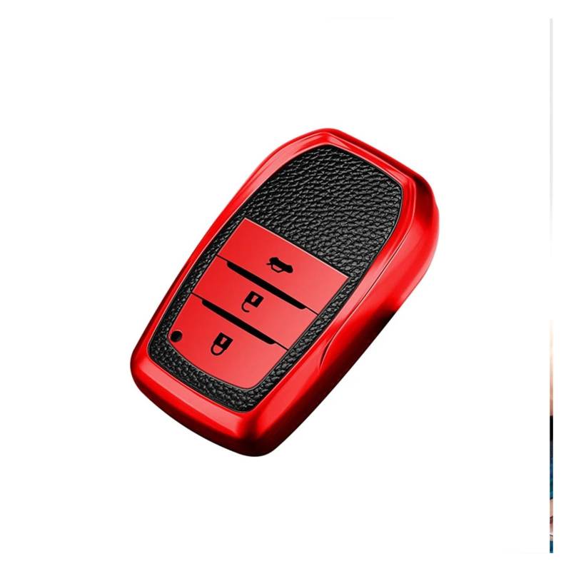 Auto Schlüsselgehäuse Für Toyota CHR Cruiser Camry Coralla Crown RAV4 Prius Highlander Innova TPU Auto Schlüssel Fall Abdeckung Schlüsselbund Ring Schutz(Red Key case) von DECFOIKN