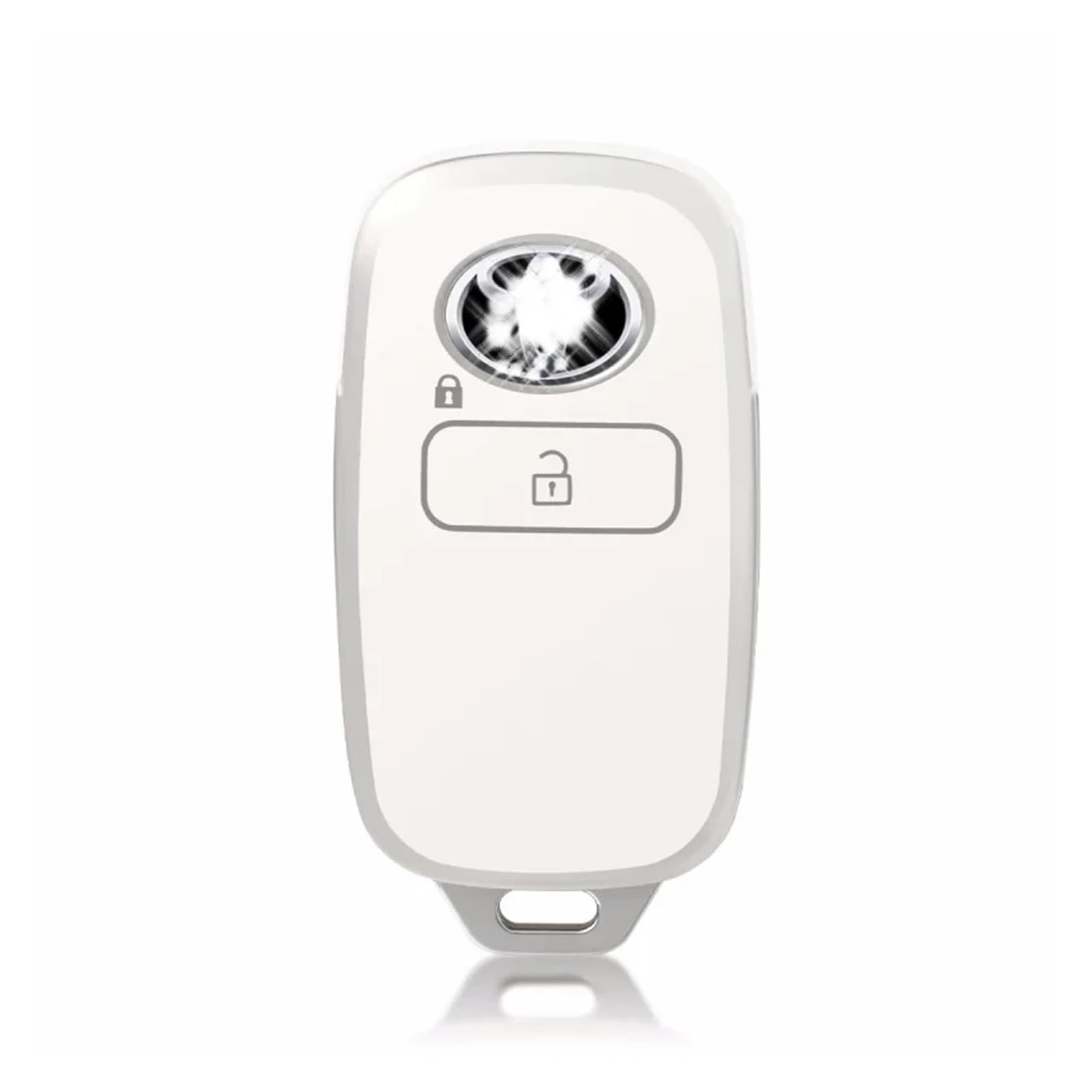 Auto Schlüsselgehäuse Für Toyota Perodua Malaysia Autoschlüsselschutz Fob Zubehör 2 Tasten Autoschlüssel Fob Mode Weiche TPU Autoschlüssel Fall Abdeckung Shell(White Silver) von DECFOIKN