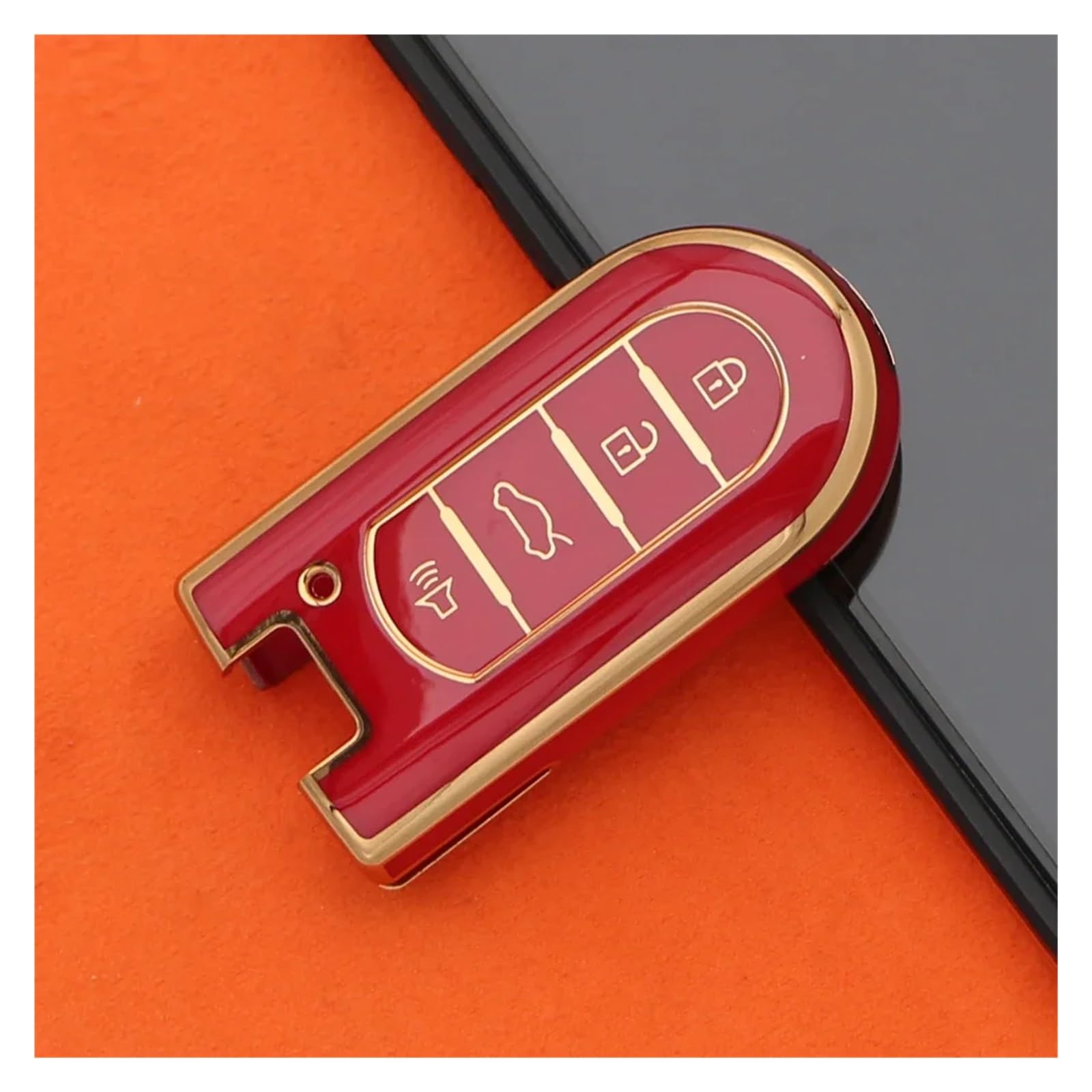 Auto Schlüsselgehäuse Für Toyota Rush Daihatsu Tanto Für Perodua Schlüssel Schutz Zubehör TPU Fernbedienung Auto Schlüssel Abdeckung Fall Shell Fob(Red) von DECFOIKN