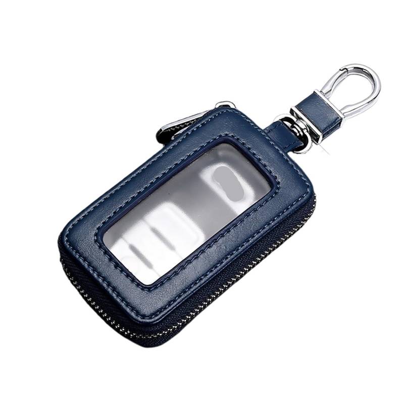 Auto Schlüsselgehäuse Universal Auto Fernbedienung Mini Schlüssel Taschen Transparent Sichtbar Schlüsselbund Fall Schlüssel Lagerung Schutz Tasche Schlüssel Abdeckung(Blue) von DECFOIKN