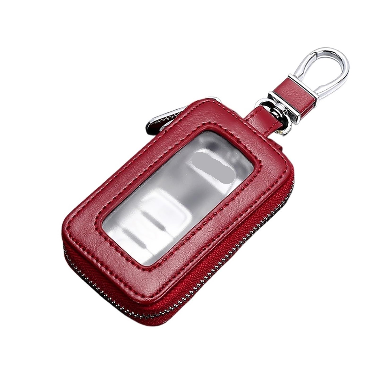 Auto Schlüsselgehäuse Universal Auto Fernbedienung Mini Schlüssel Taschen Transparent Sichtbar Schlüsselbund Fall Schlüssel Lagerung Schutz Tasche Schlüssel Abdeckung(Red) von DECFOIKN