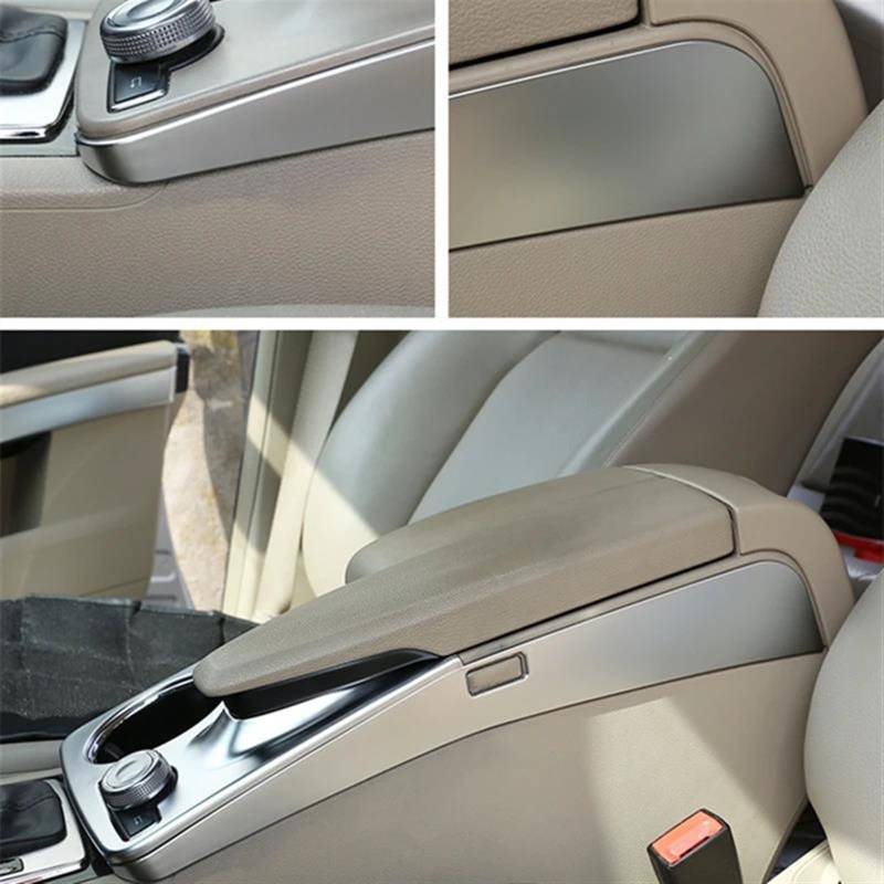 Console Panel Dekorabdeckung Für Benz Für GLK X204 2013-2015 Innen Aufkleber Edelstahl Auto Konsole Armlehne Panel Seite Rahmen Abdeckung Streifen trim(Silver) von DECFOIKN