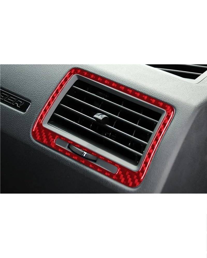 Console Panel Dekorabdeckung Für Dodge Für Challenger 2008-2014 Auto Center Console Dashboard Aufkleber Streifen Auto Klimaanlage Buchse Abdeckung Trim(Style A(red)) von DECFOIKN