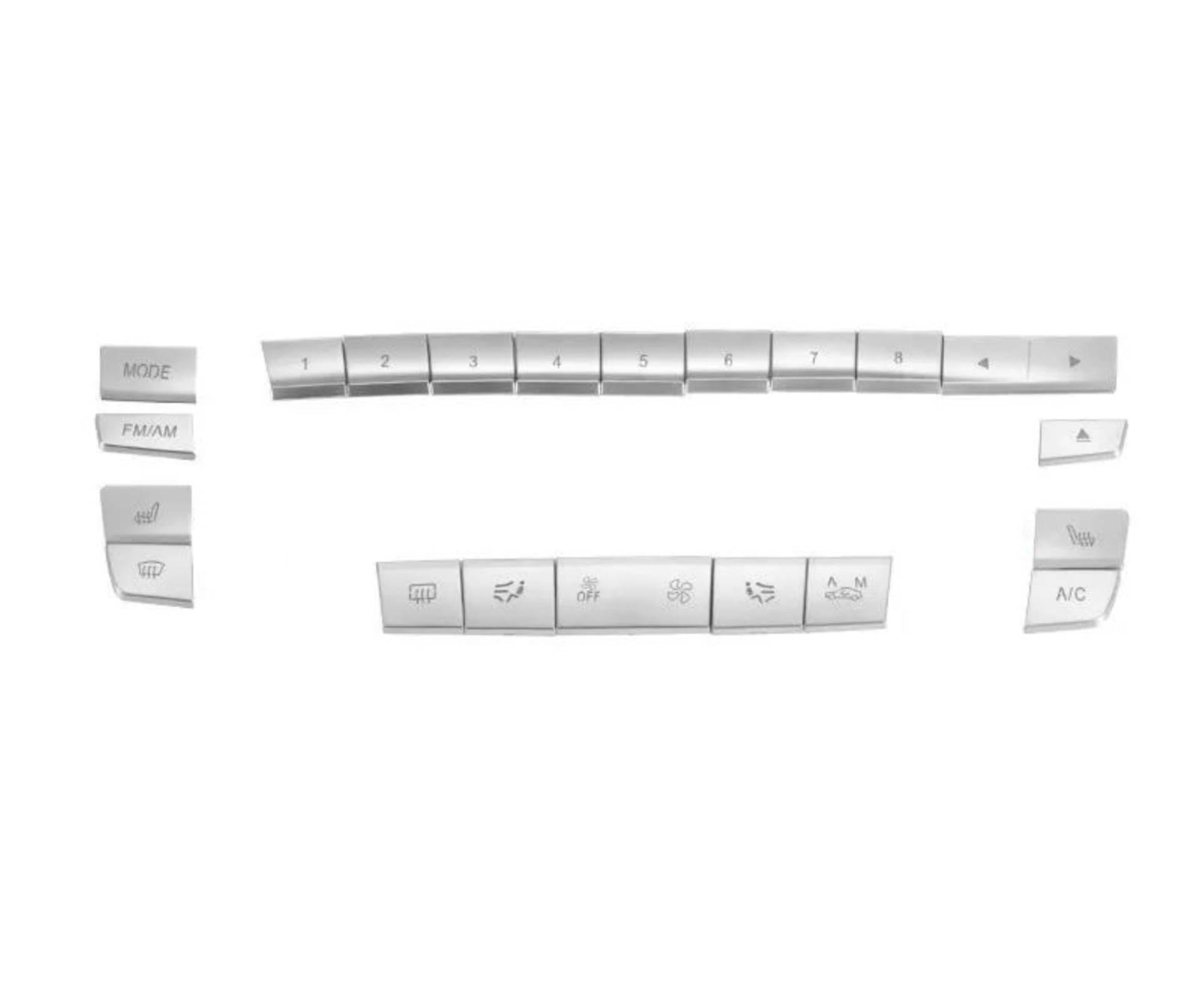 Console Panel Dekorabdeckung Für F30 F32 F34 2013-2019 Mittelkonsole Klimaanlage Tasten Pailletten Dekoration Aufkleber Aufkleber Chrom 21 Stücke von DECFOIKN