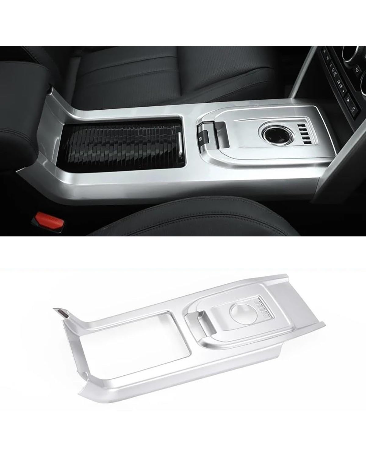 Console Panel Dekorabdeckung Für Land Für Rover Für Discovery Für Sport 2015-2020 Center Konsole Getriebe Panel Abdeckung Trim Auto-styling Auto Zubehör(Bright silver) von DECFOIKN