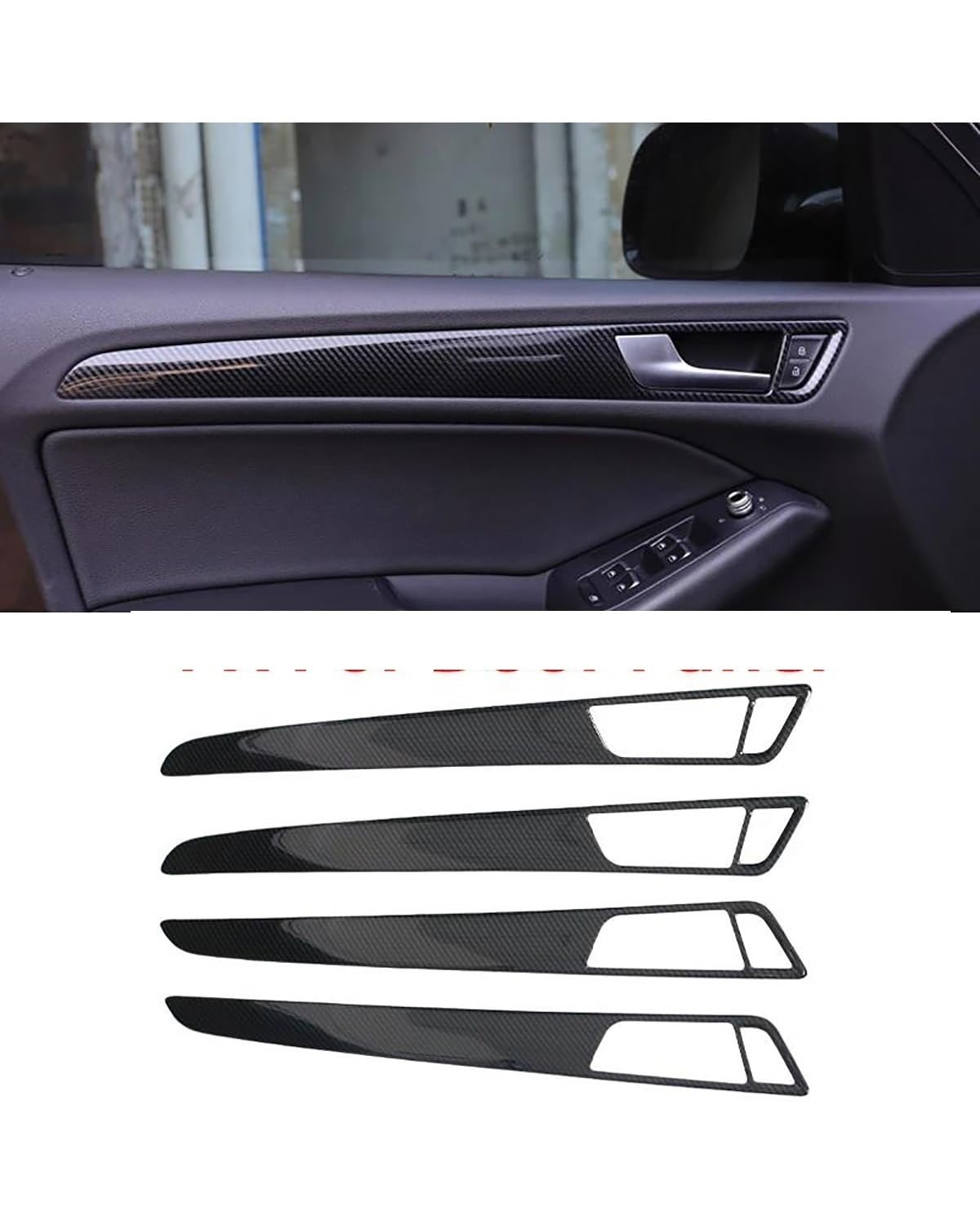 Console Panel Dekorabdeckung Für Q5 2010 2011 2012-2016 Auto LHD Konsole Armlehne Getriebe Shift Dekoration Rahmen Abdeckung Trim Farbe Innen(For Door Panel) von DECFOIKN