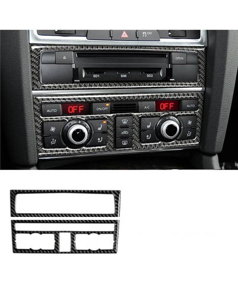 Console Panel Dekorabdeckung Für Q7 2008-2015 Auto Center Console Trim Aufkleber Innen Tür Armlehne Taste Rahmen Auto Zubehör(Console cd) von DECFOIKN